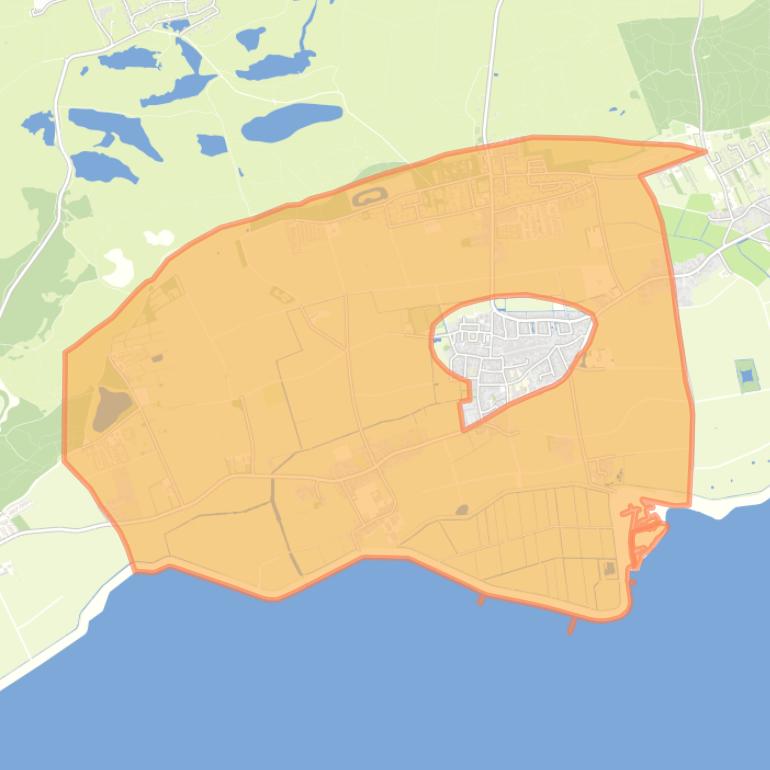 Kaart van de buurt Verspreide huizen Midsland-Zuid.