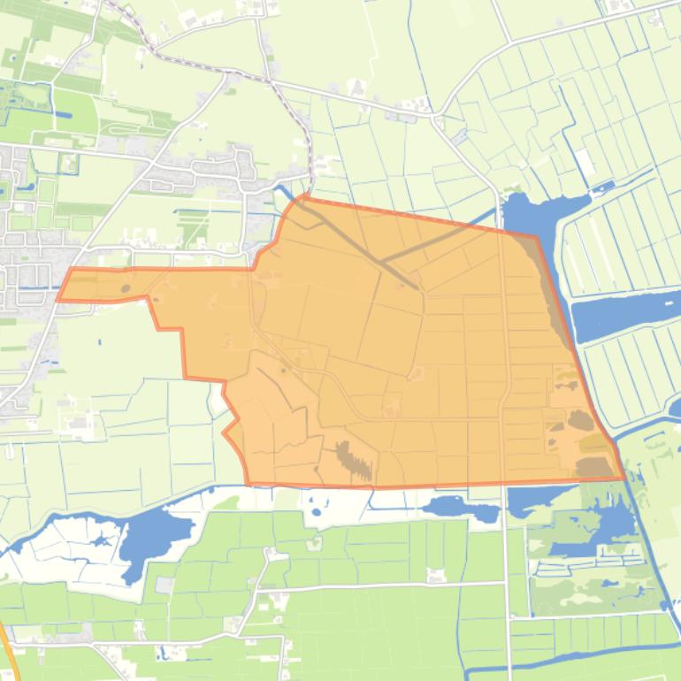 Kaart van de buurt Verspreide huizen Mûnein.