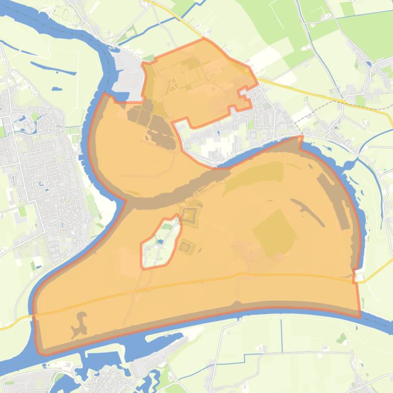Kaart van de buurt Verspreide huizen Nederhemert.