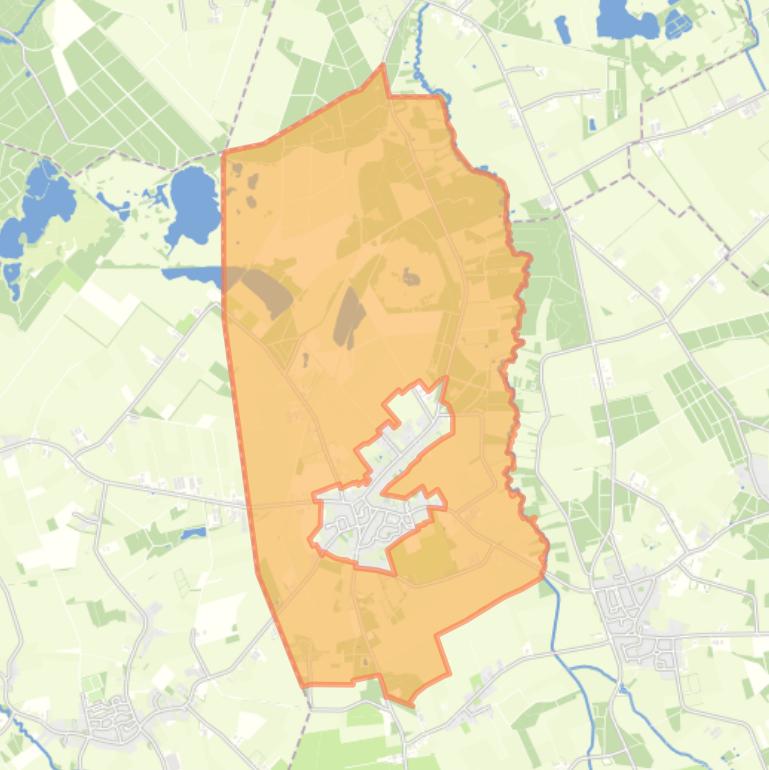 Kaart van de buurt Verspreide huizen Netersel.