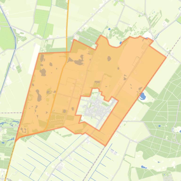 Kaart van de buurt Verspreide huizen Nieuw-Balinge.