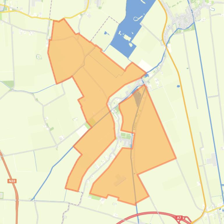 Kaart van de buurt Verspreide huizen Nieuw-Scheemda.