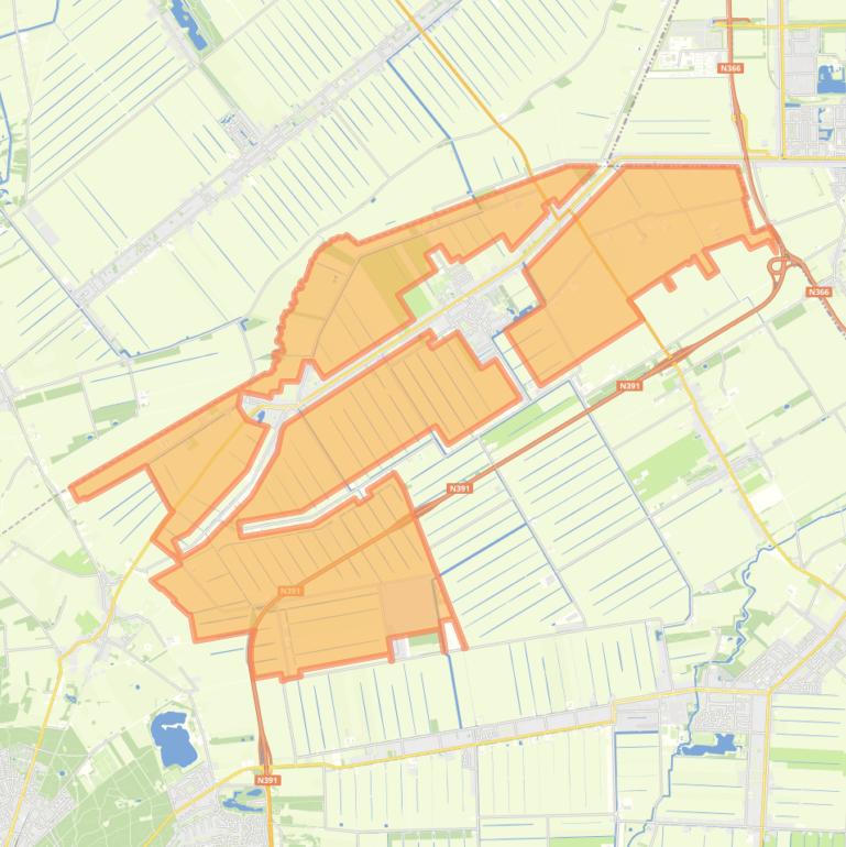 Kaart van de buurt Verspreide huizen Nieuw-Weerdinge.
