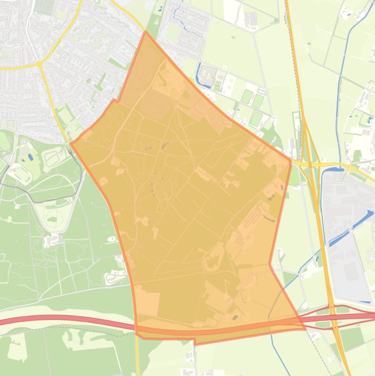 Kaart van de buurt Verspreide huizen Nieuwland en omgeving.