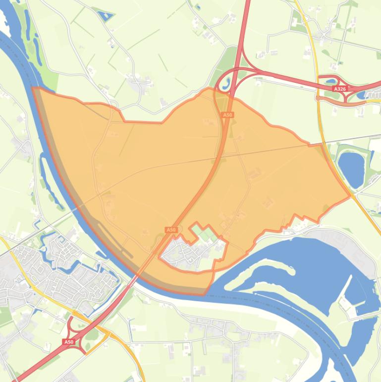 Kaart van de buurt Verspreide huizen Niftrik.