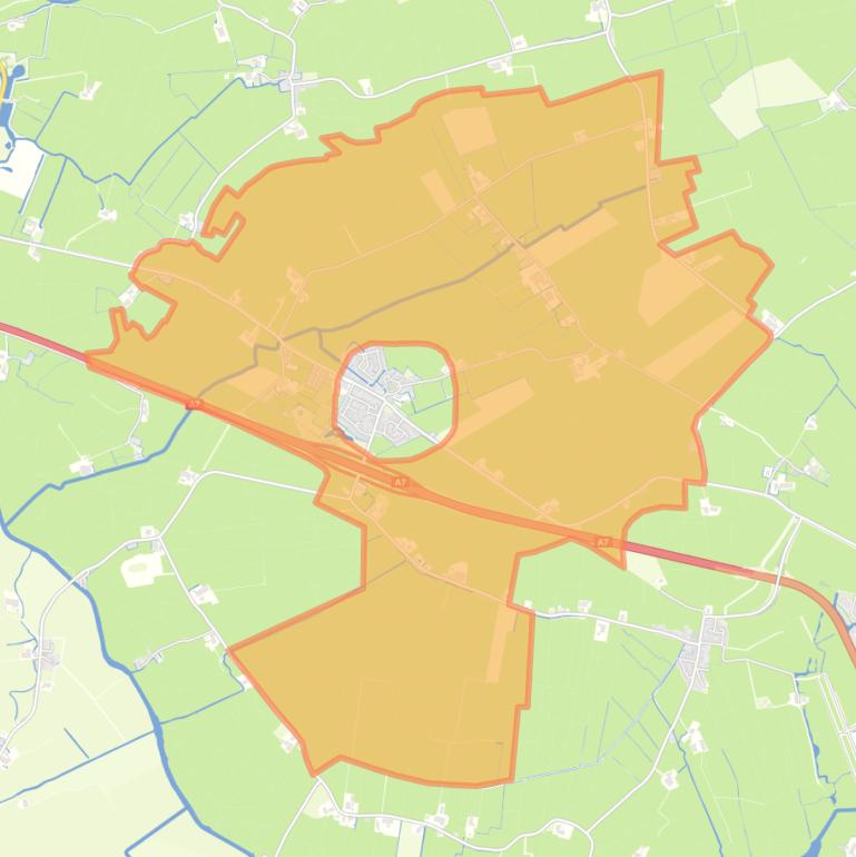 Kaart van de buurt Verspreide huizen Nijland.