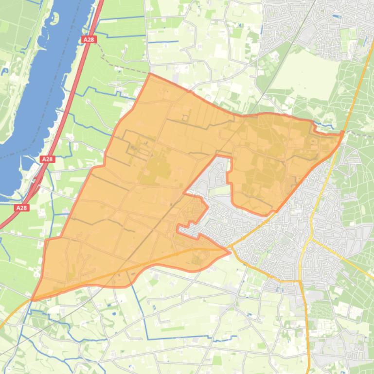 Kaart van de buurt Verspreide huizen Norden Bijsteren en Hoef.