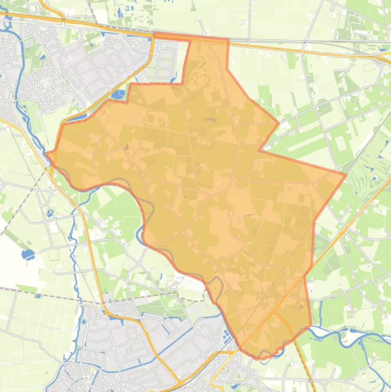 Kaart van de buurt Verspreide huizen Notter.