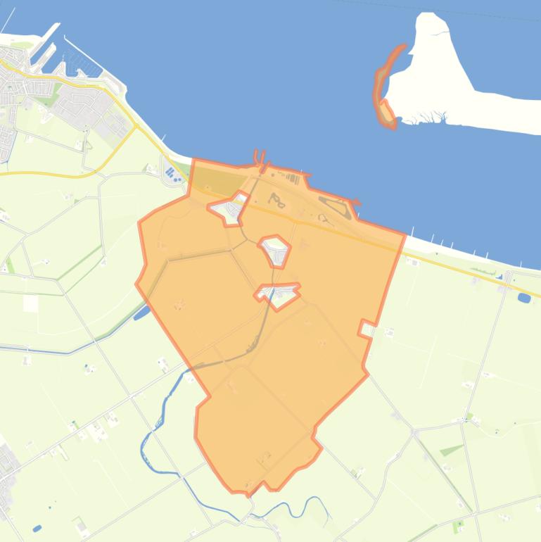 Kaart van de buurt Verspreide huizen Nummer Eén en Slijkplaat.