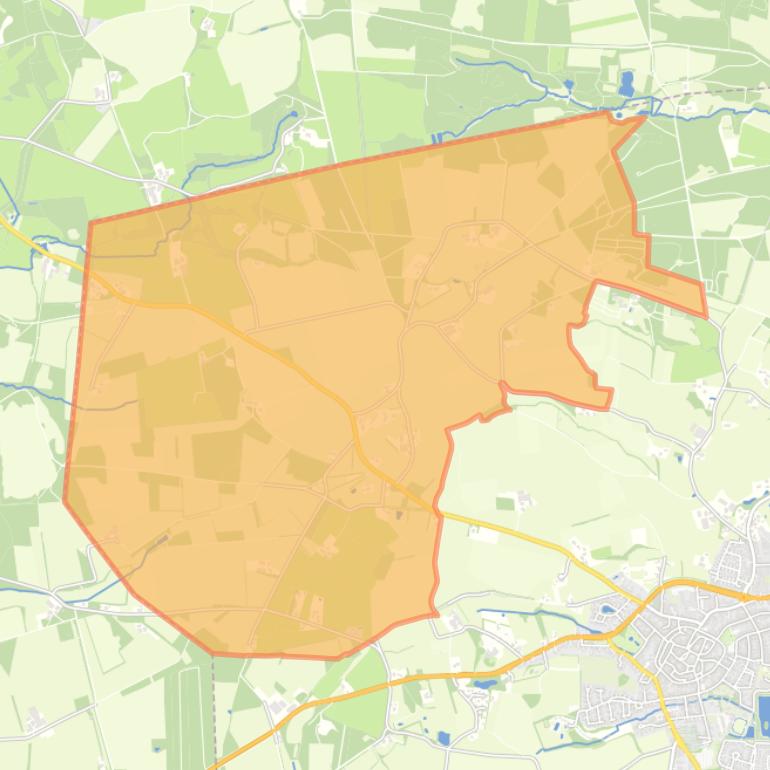 Kaart van de buurt Verspreide huizen Nutter.