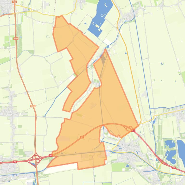 Kaart van de buurt Verspreide huizen.