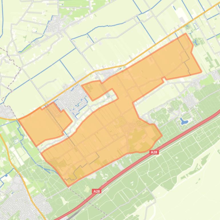 Kaart van de buurt Verspreide huizen Oldebroek.