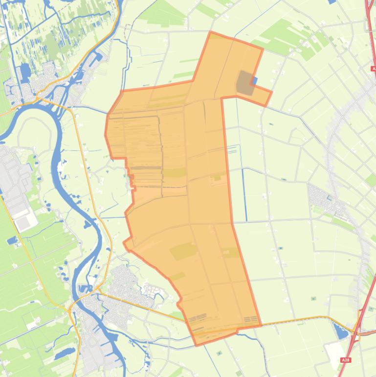 Kaart van de buurt Verspreide huizen Oldematen.