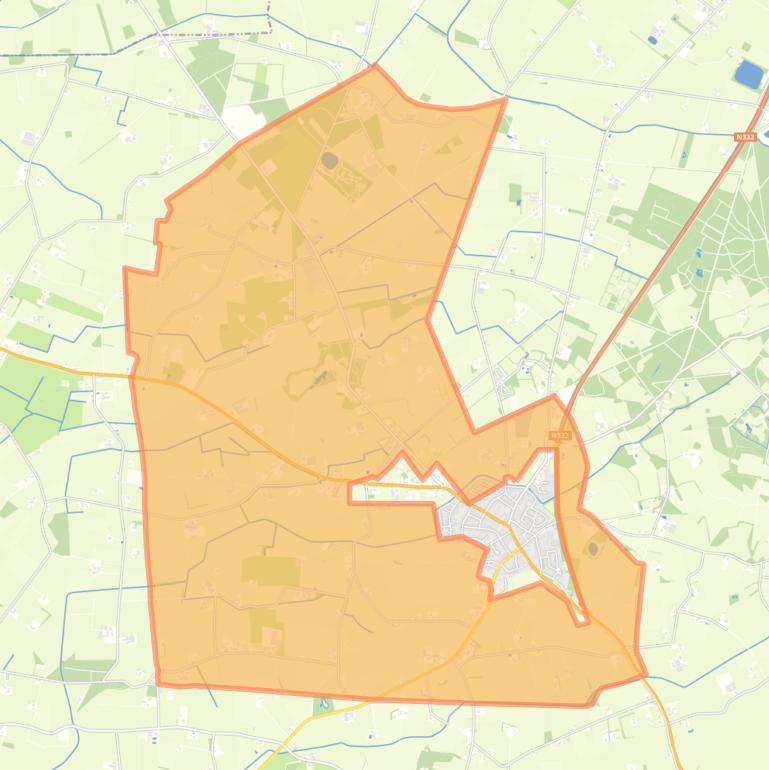 Kaart van de buurt Verspreide huizen Oolde.