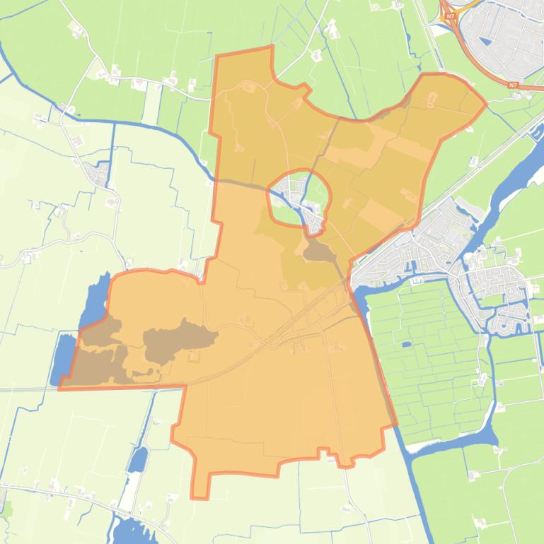 Kaart van de buurt Verspreide huizen-Oosthem.