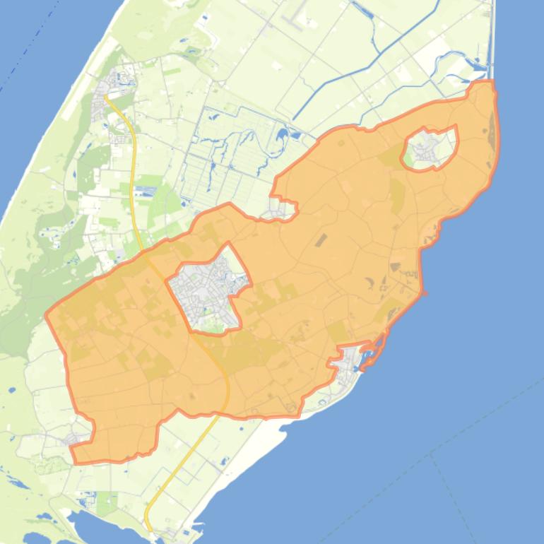 Kaart van de buurt Verspreide huizen Op Het Oude Land.