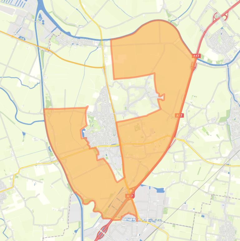 Kaart van de buurt Verspreide huizen Oud Gastel.