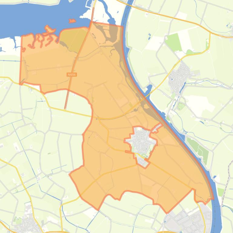 Kaart van de buurt Verspreide huizen Oud-Vossemeer.