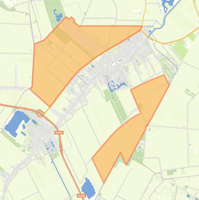 Kaart van de buurt Verspreide huizen Oude Pekela.