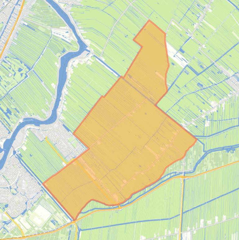 Kaart van de buurt Verspreide huizen Ouderkerk Oost.