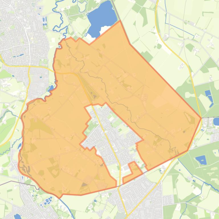 Kaart van de buurt Verspreide huizen Overdinkel.