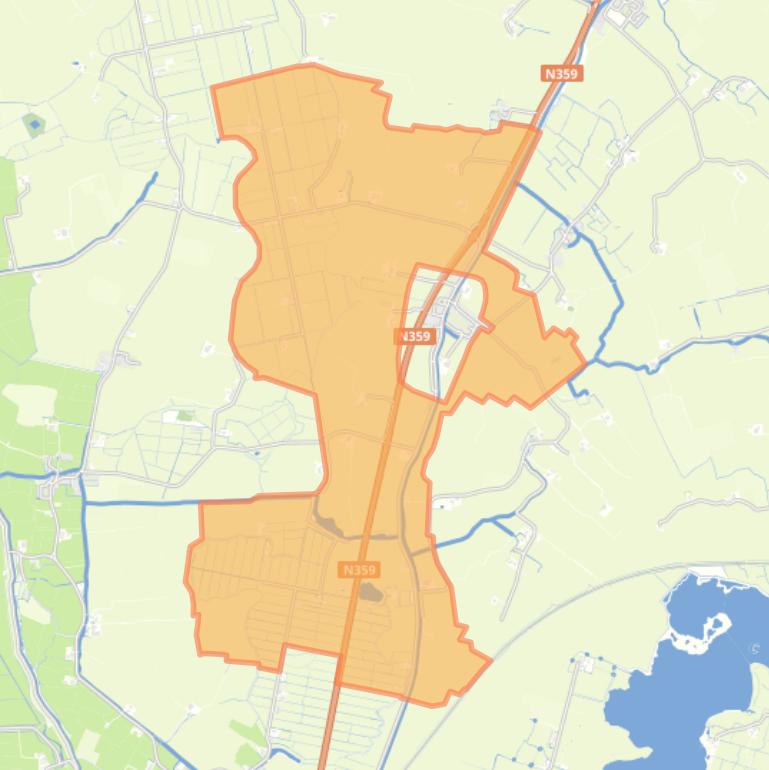 Kaart van de buurt Verspreide huizen Parrega.