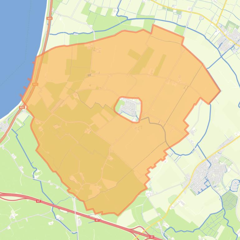 Kaart van de buurt Verspreide huizen Pingjum.