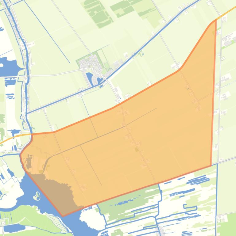 Kaart van de buurt Verspreide huizen polder Halfweg.