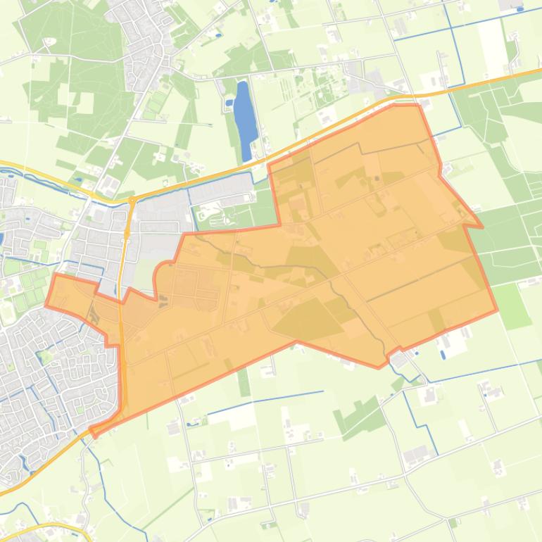 Kaart van de buurt Verspreide huizen Rooije Hoef.