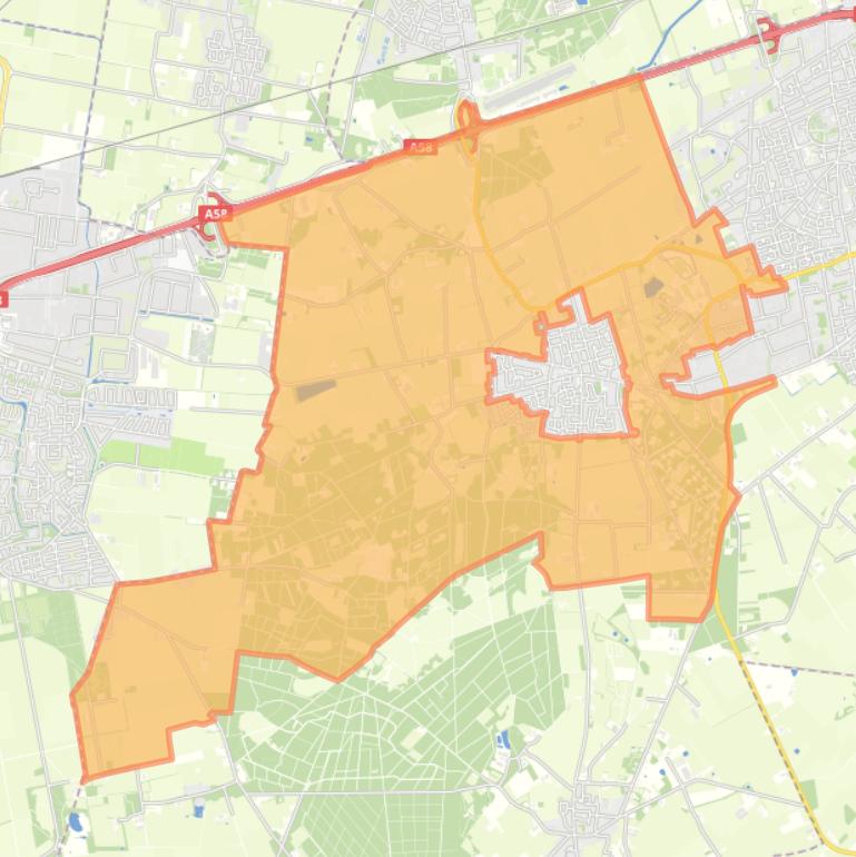Kaart van de buurt Verspreide huizen Rucphen.