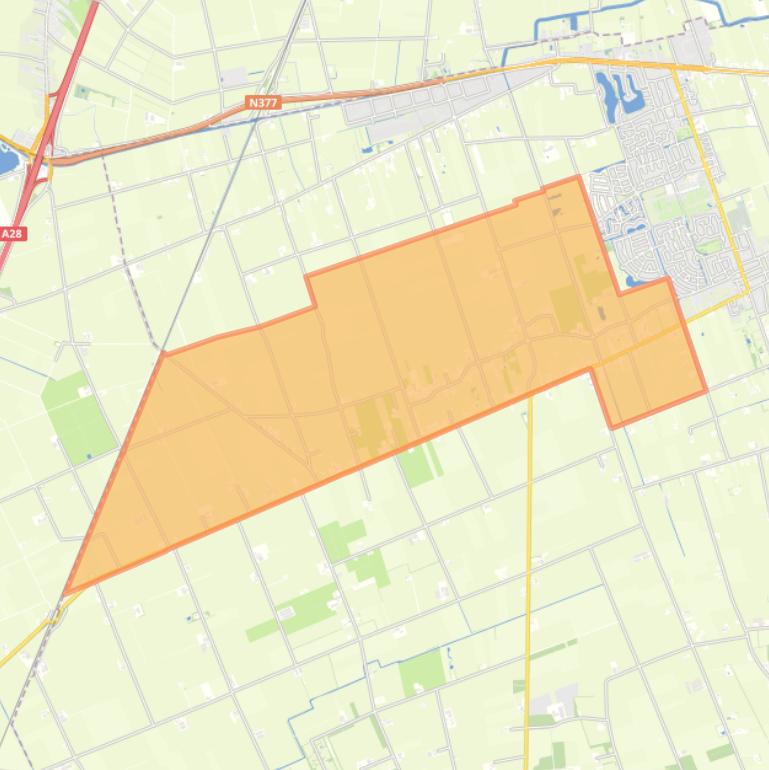 Kaart van de buurt Verspreide huizen Ruitenveen.