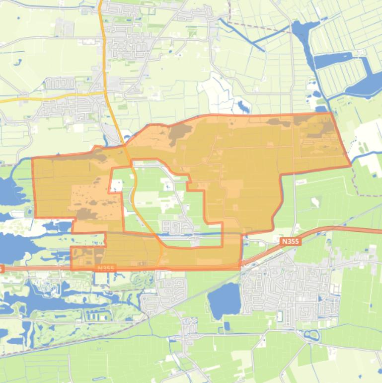 Kaart van de buurt Verspreide huizen Ryptsjerk.