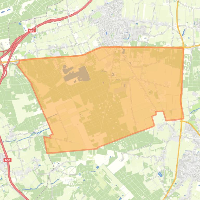 Kaart van de buurt Verspreide huizen Schaijkse Heide.