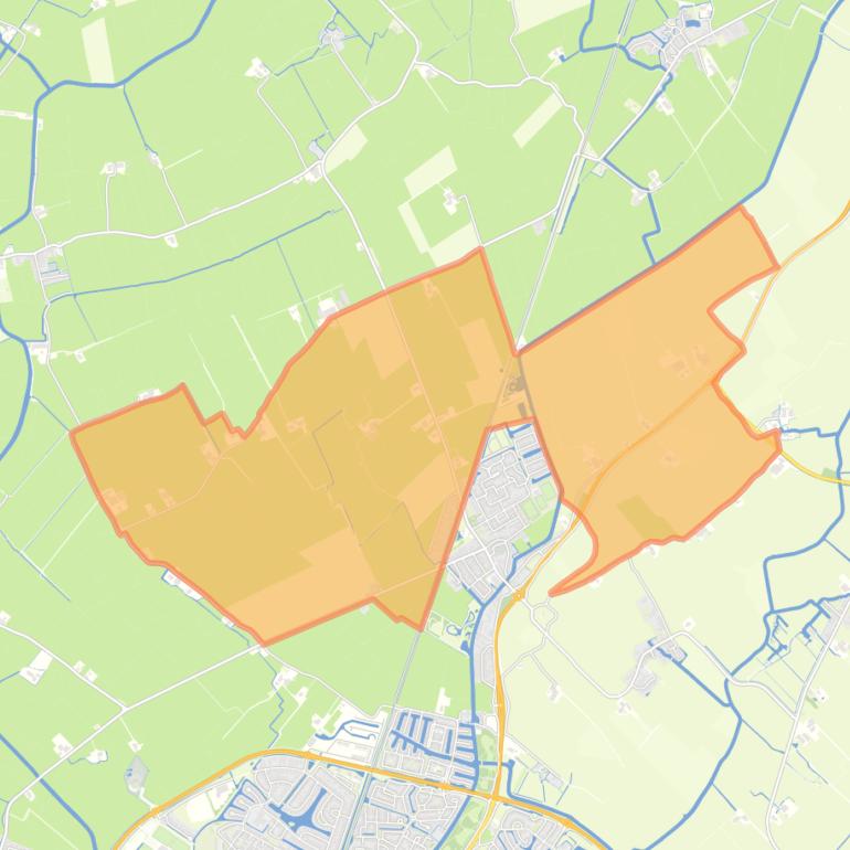Kaart van de buurt Verspreide huizen Scharnegoutum.