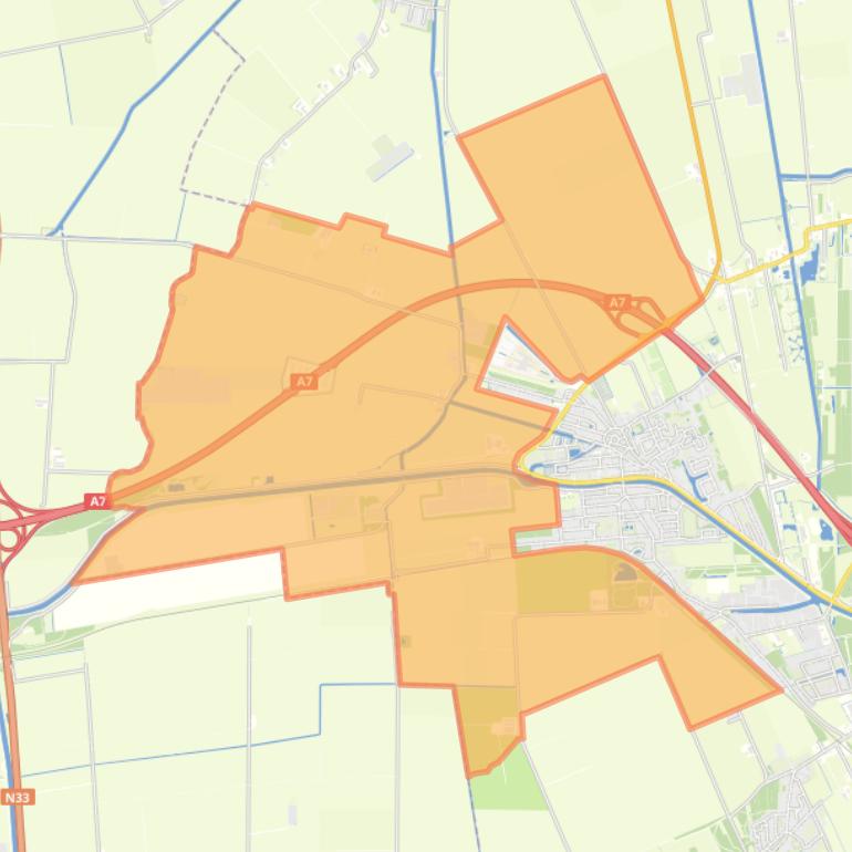 Kaart van de buurt Verspreide huizen Scheemda.