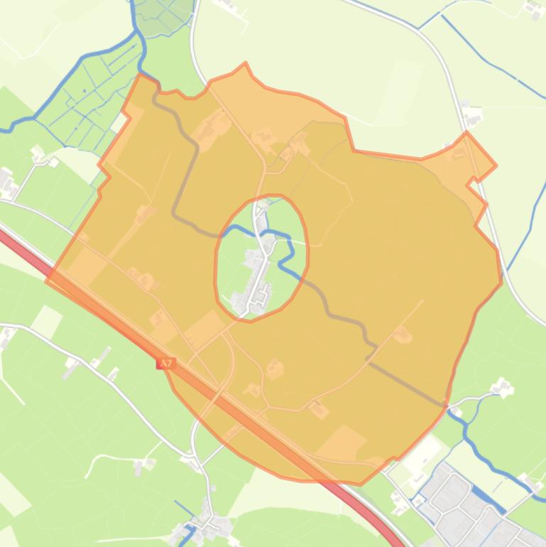 Kaart van de buurt Verspreide huizen Schettens.