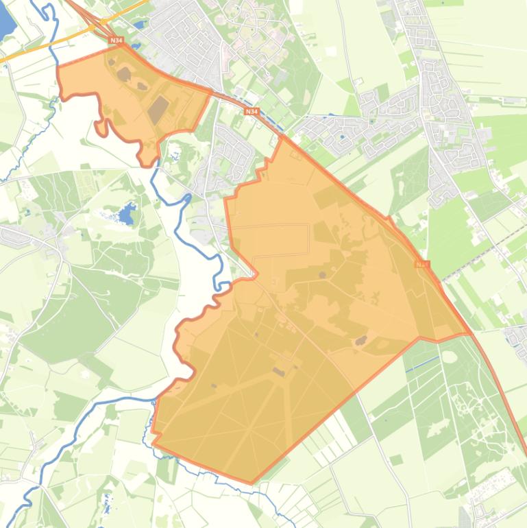 Kaart van de buurt Verspreide huizen Schipborg.