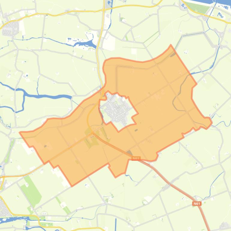 Kaart van de buurt Verspreide huizen Schoondijke.