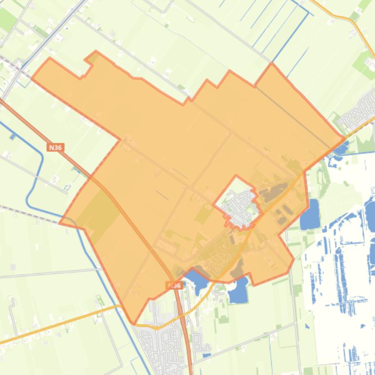 Kaart van de buurt Verspreide huizen Sibculo.