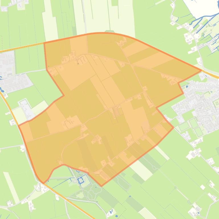 Kaart van de buurt Verspreide huizen Sint Jansklooster.