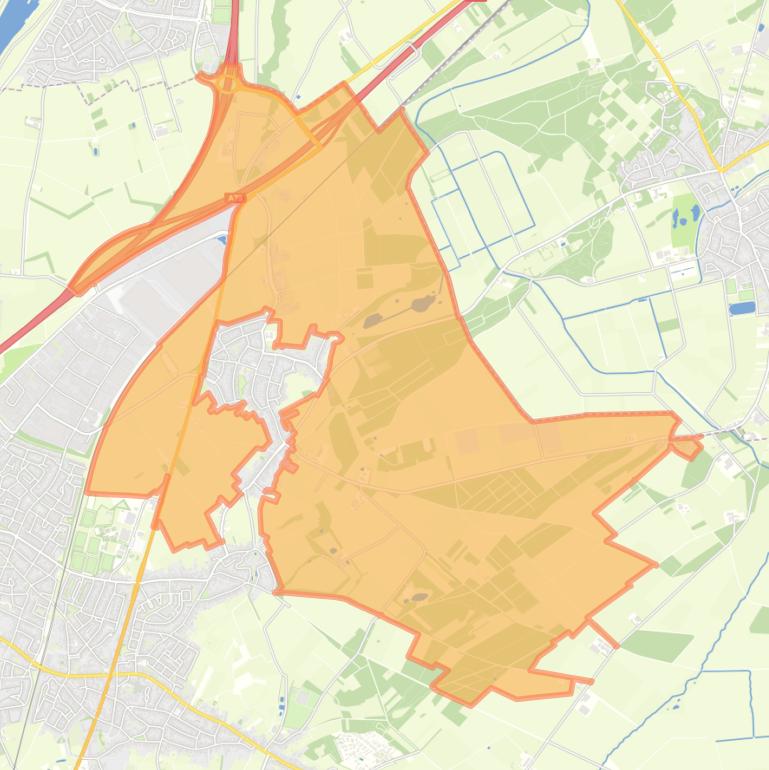 Kaart van de buurt Verspreide huizen Sint Joost.