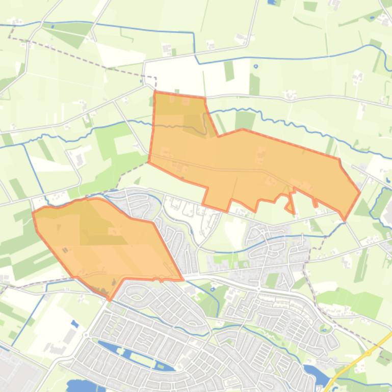 Kaart van de buurt Verspreide huizen Slangenbeek.