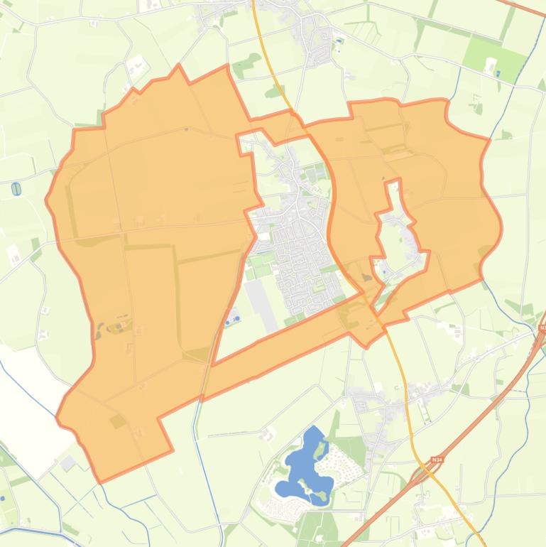 Kaart van de buurt Verspreide huizen Sleen.