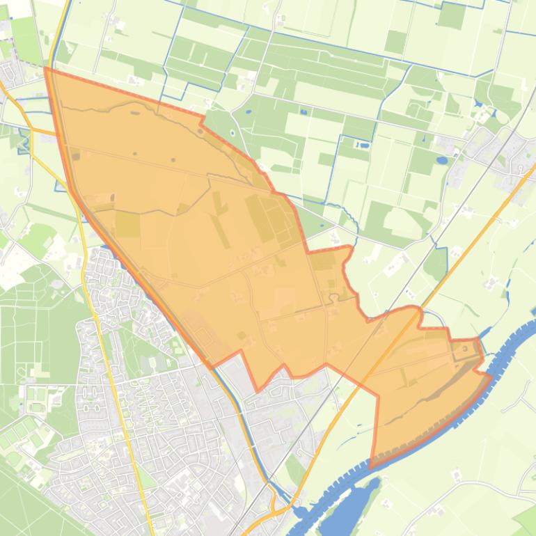 Kaart van de buurt Verspreide huizen Spankeren.