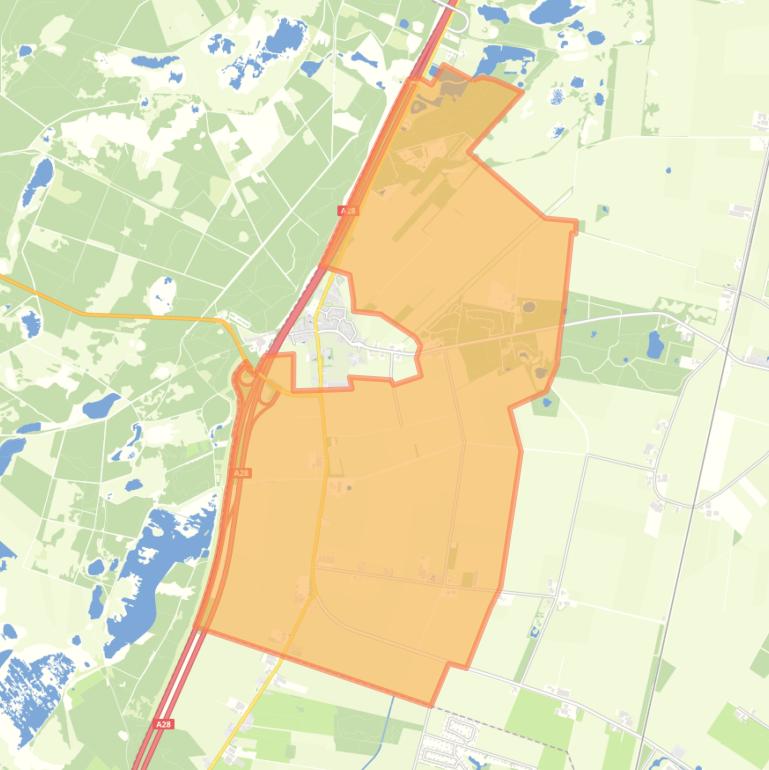 Kaart van de buurt Verspreide huizen Spier.