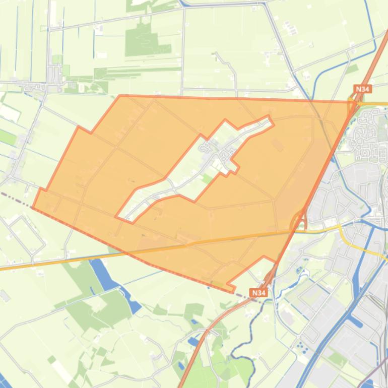 Kaart van de buurt Verspreide huizen Steenwijksmoer.