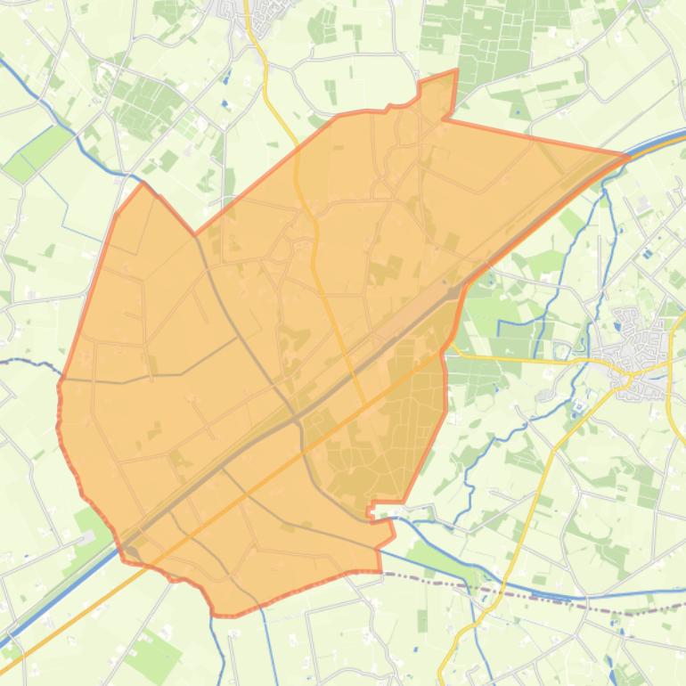 Kaart van de buurt Verspreide huizen Stokkum.