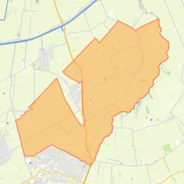 Kaart van de buurt Verspreide huizen Surhuizum.