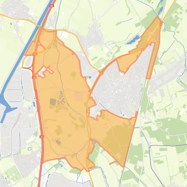Kaart van de buurt Verspreide huizen Susteren.