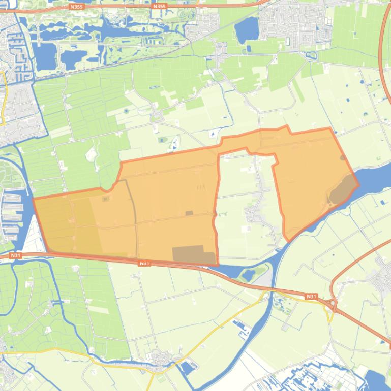 Kaart van de buurt Verspreide huizen Suwâld.